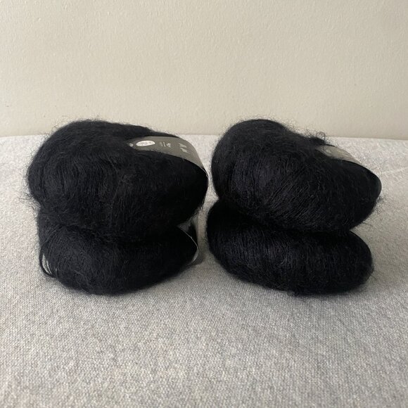NWT Lamana Premia Mohair Silk Colour 01 Black Lot of 4 - Picture 4 of 6